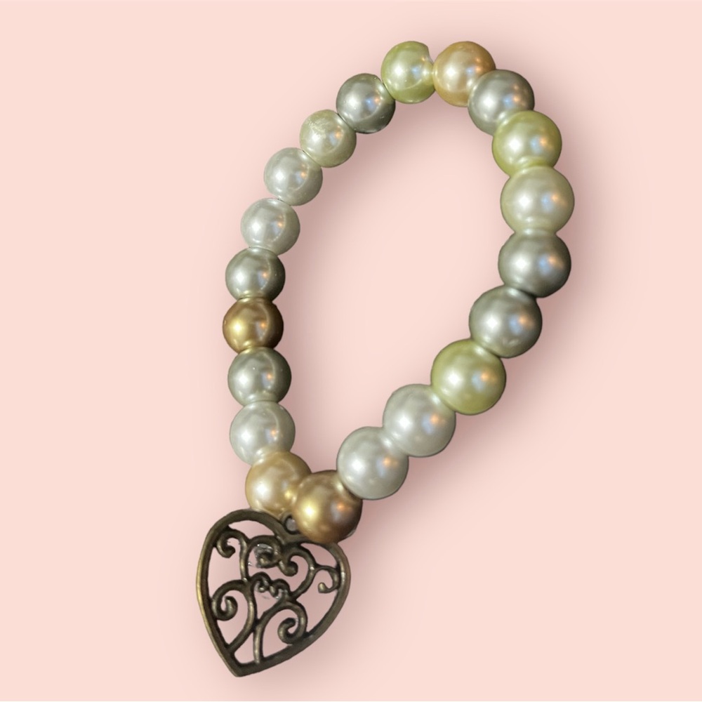 Handmade Heart Charm Bracelet